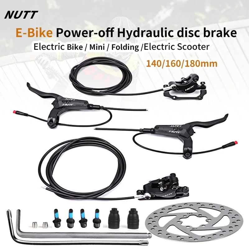 NUTT MTB E-Bike Electric E Scooter Bicycle Hydraulic Brake Disc 140mm 160 180 Rotor Fat Mini KUGOO G Booster / G1 / ES3 Dualtron