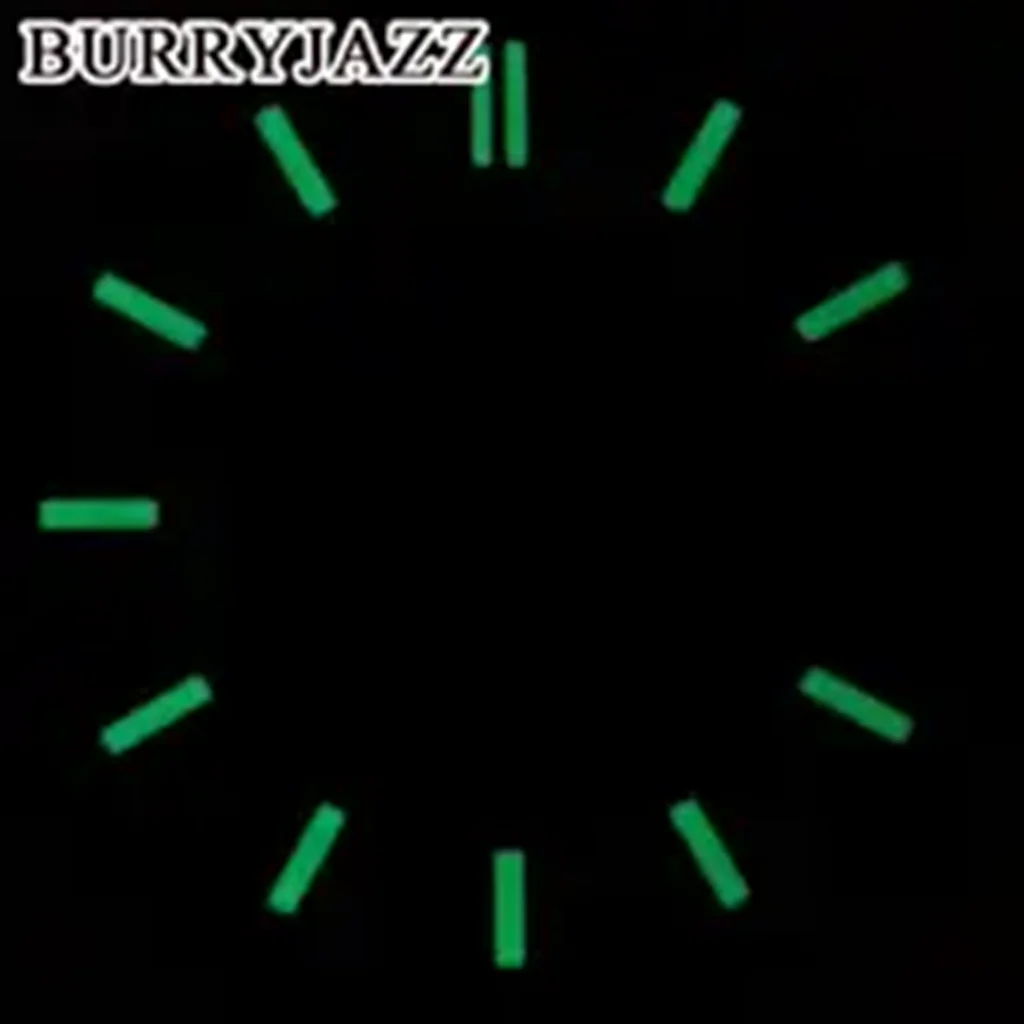 BURRYJAZZ 24,5 мм без логотипа NH05 Циферблаты для часов Серебристый Черный Золотой Синий Зеленый Розовый Красный C3 Зеленый Светящийся циферблат Подходит для корпуса NH05 NH06 Корона