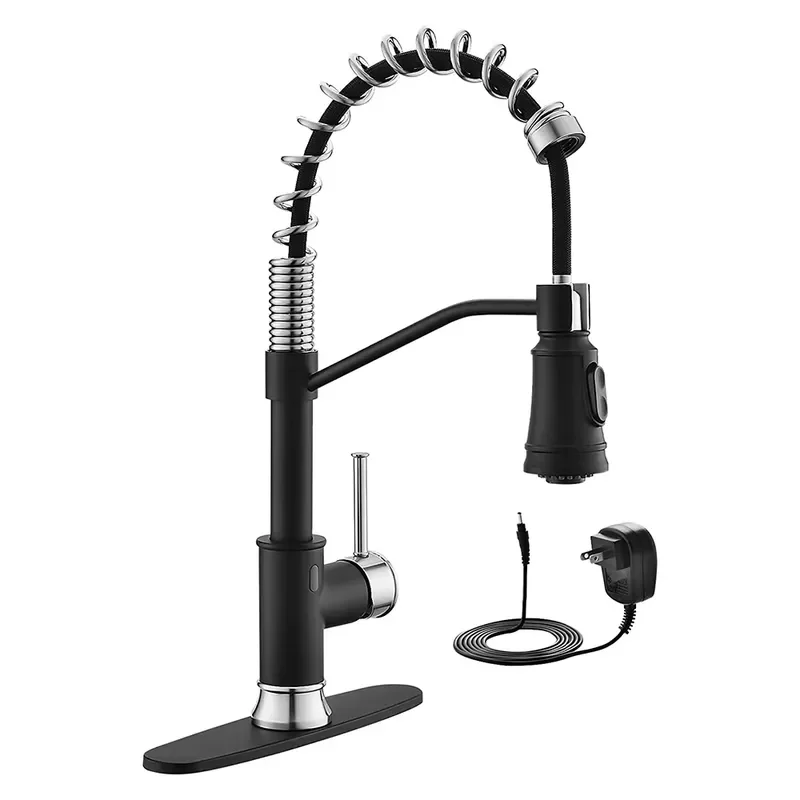 Deck Mount Single Lever Sensor Tap Accessories Automatic Sink Mixers SUS304 Kitchen Faucet