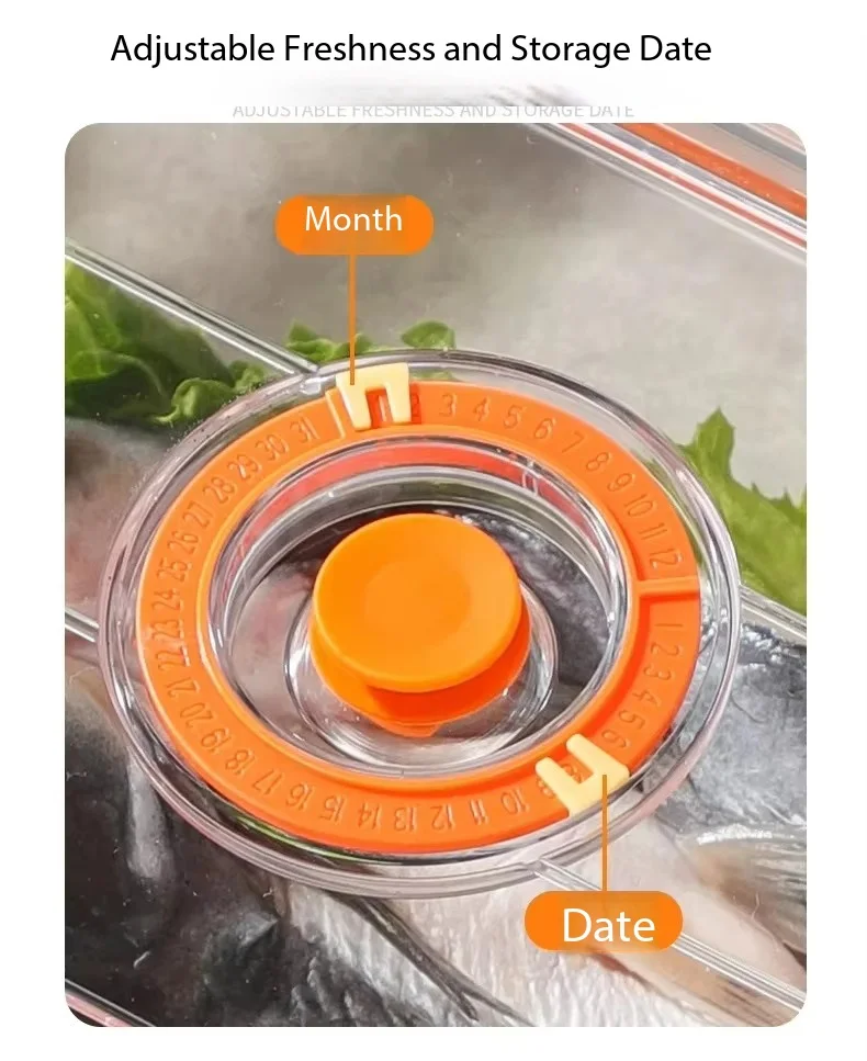 Vacuum Fresh-keeping Box Refrigerator Sealed Canister Microwavable Transparent Food Storage Container Kitchen Organizer Bento 썸네일 5