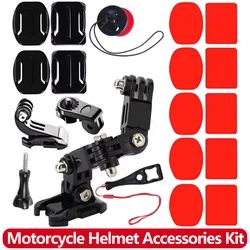 Motorcycle Helmet Accessories Kit Chin Mount Bracket Bike Holder for GoPro Hero 13 12 11 10 9 SJCAM AKASO DJI Osmo Action Camera