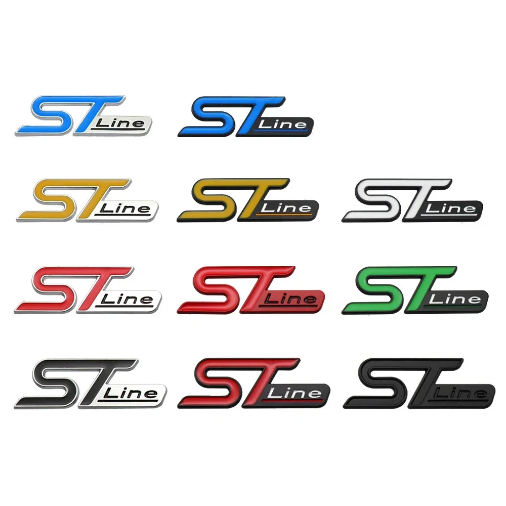 Metal Car Side Emblem Sticker Tail Trunk Badge Decal for Ford ST Line Fiesta Focus Mondeo Kuga Ranger Mustang Transit Taurus