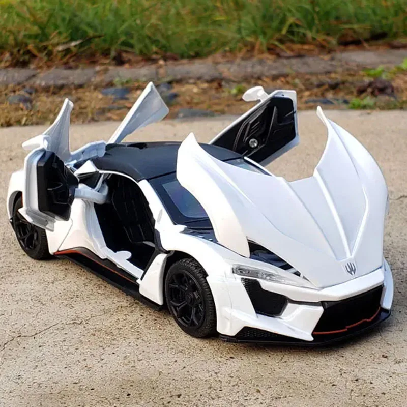 1:32 Lykan Hypersport coche en miniatura de aleación vehículos fundidos a presión coche extraíble colección de Metal regalos para niños