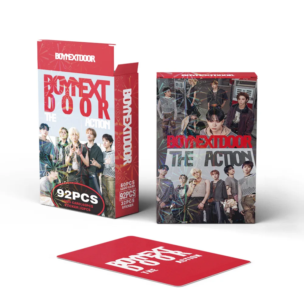 92枚/セット Kpopアイドル BOYNEXTDOOR 新アルバム ロモカード SUNGHO RIWOO WOONHAK LEEHAN HDプリント フォトカード ステッカー ファンギフト