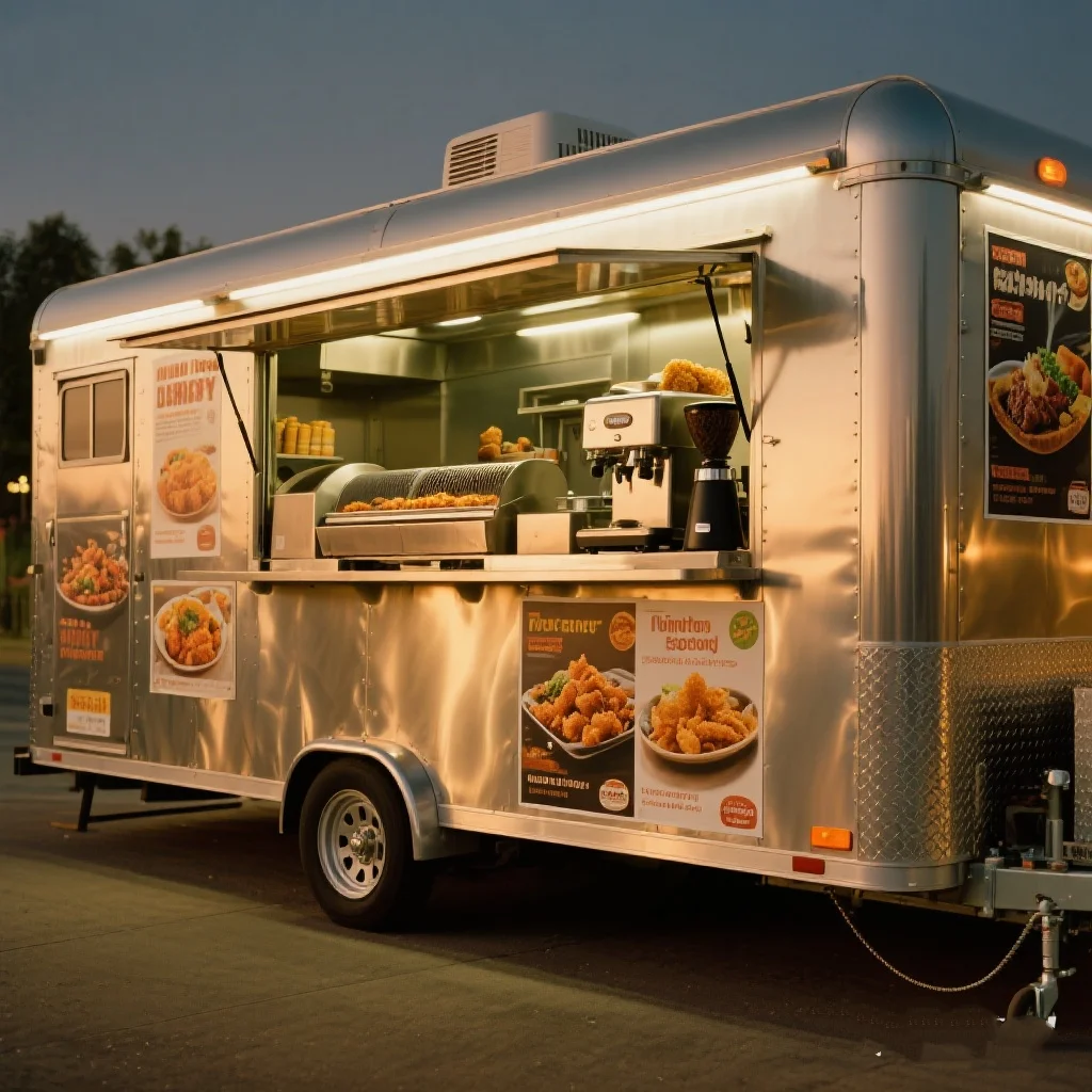 Ice Cream Food Trailer Truck Street Food Cart Customized Mobile Pizza Food Truck Trailer Grill for Sale in the United States