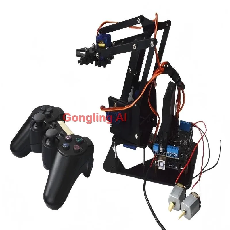 STEM 4 DOF Robotarm Servo SG90 Mechanische Arm Klauw Kit 4-weg Knopbediening Voor Arduino Robotarm DIY Kit Ps2 Programmering Robot