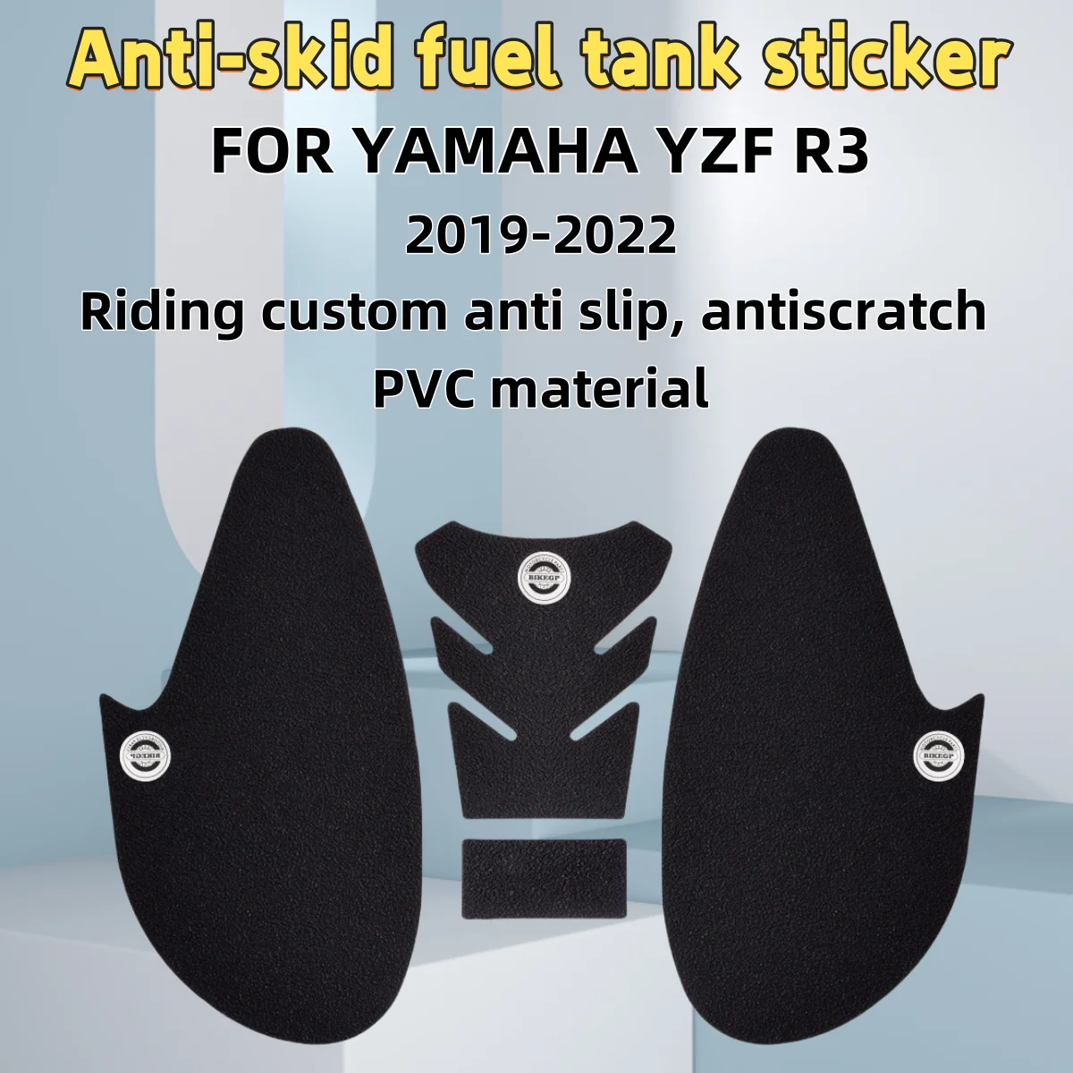 

Motorcycle fuel tank sticker suitable for YAMAHA YZF R3 2019-2022 anti-slip body sticker fishbone sticker modification