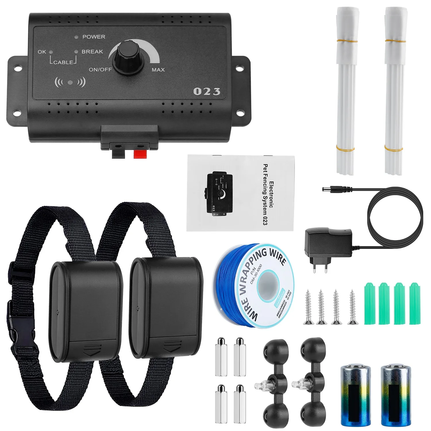 

Электрическая система ограждения для собак: ошейник-приемник с функцией звукового и электрического стимулятора, водонепроницаемый, для собак малых, средних и крупных пород