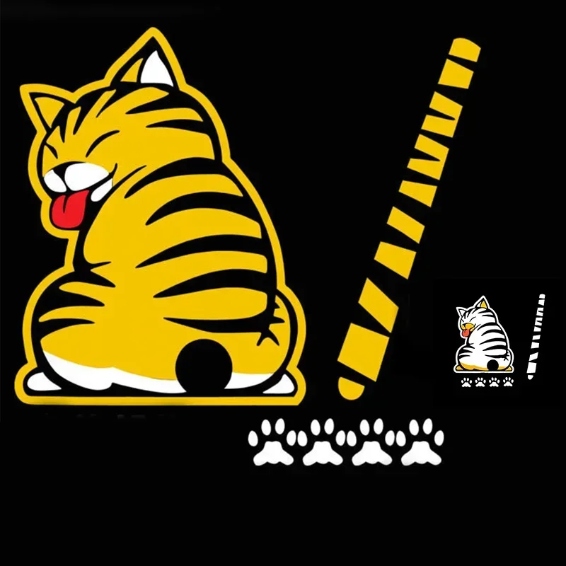 

2022 NEW Car Rear Windshield Reflective Wiper Sticker Wagging Tail Cat Sticker Car Decoration Sticker Styling Accessories