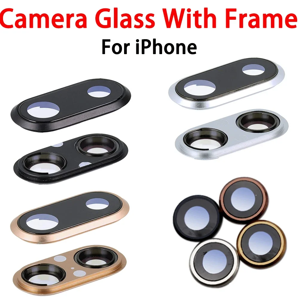

Pop Back Rear Camera Lens Glass Cover With Frame Replacement Part For IPhone 6 6s 6Plus 6sPlus 7 7Plus 8 8Plus
