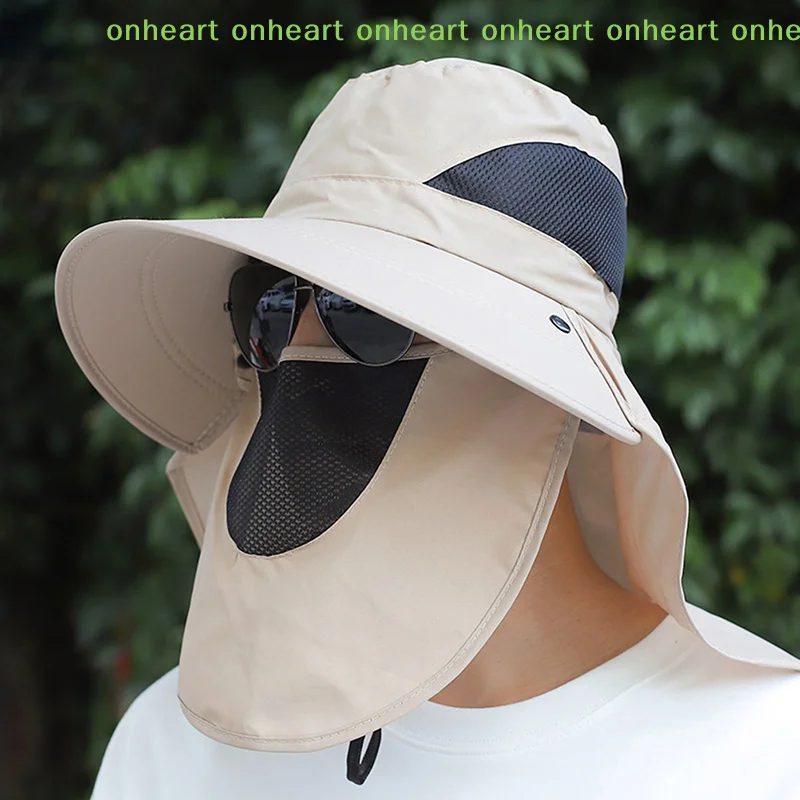 Outdoor Hunting Fishing Cap for Men Women Hiking Camping Visor Bucket Hat Removable Fisherman Hat Summer Sun Hats UV Protection