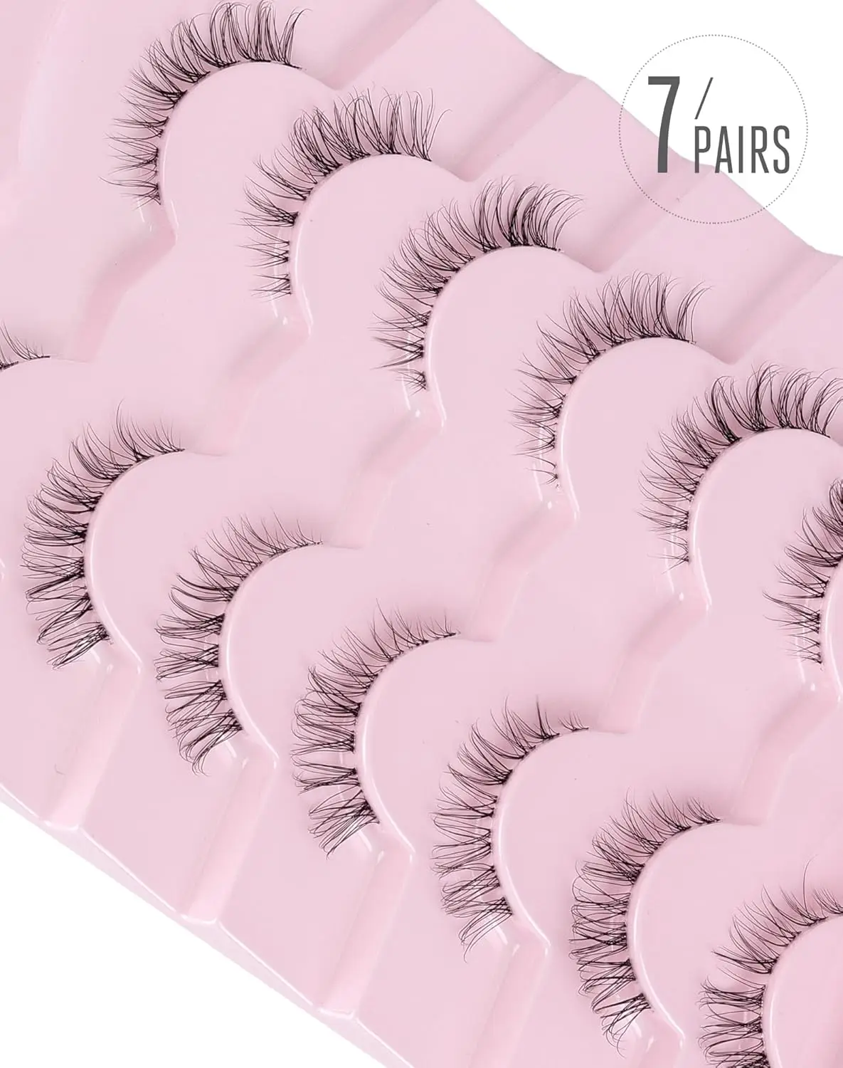 Sztuczne rzęsy Onlyall, krótkie, naturalne, 3/4, małe rzęsy, sztuczne rzęsy, delikatne, przezroczysta taśma, rzęsy do oczu, 12mm H21