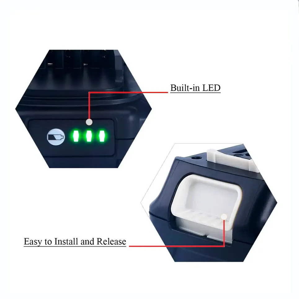 Makita 14.4V 6000mAh Makita  Rechargeable Li-ion Battery For Makita 14V Power Tools 6.0Ah Batteries BL1460 BL1430 1415 194066-1