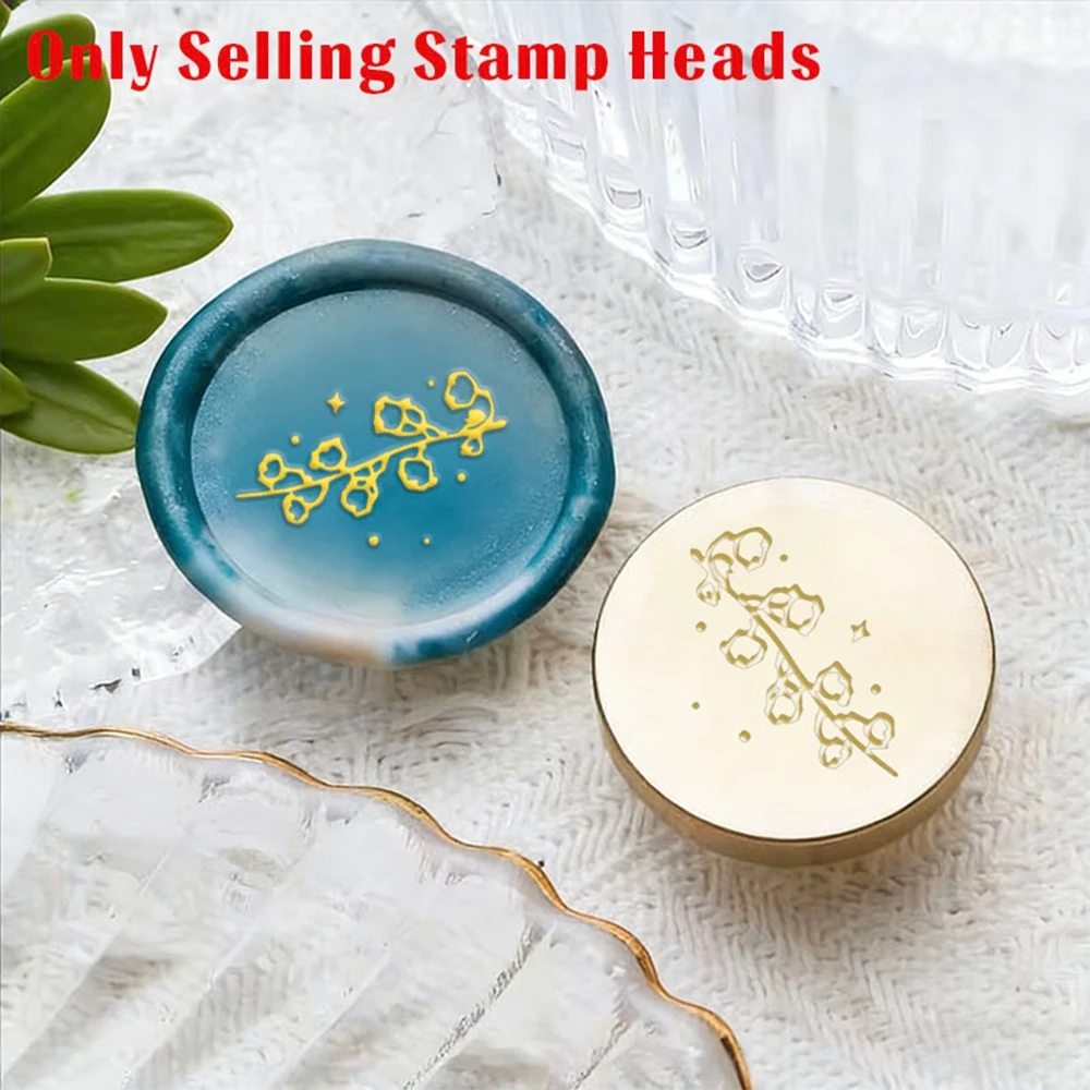 1PC Creative Floral pattern Brass Seal For DlY Crafts, Envelopes Gifts Holiday Cards&Wedding Invitations Decorative Seal Stamp