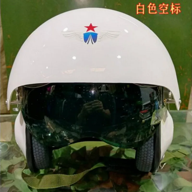 Double Lens Pilot Helmet Motocross Motorcycle Helmet Electric Bike Helmets Military Fans Personality Capacete De Moto Casco ABS