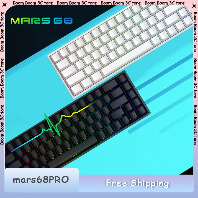 

IROK Mars68 PRO Magnetic Switch Mechanical Keyboard Gaming E-sport Wireless Hot Swap RGB Long Battery Custom Gaming Accessories