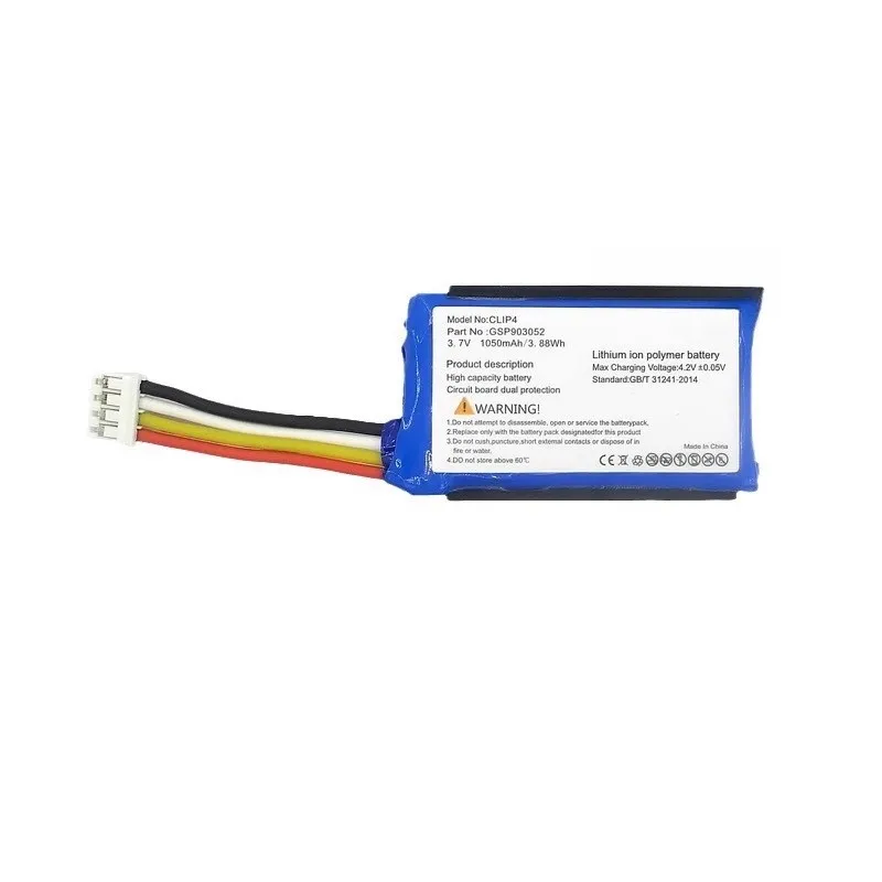 High Quality GSP903052 Battery 3.7V 1050mAh For JBL Clip 4 Bluetooth Speaker Brand New Replacement Battery