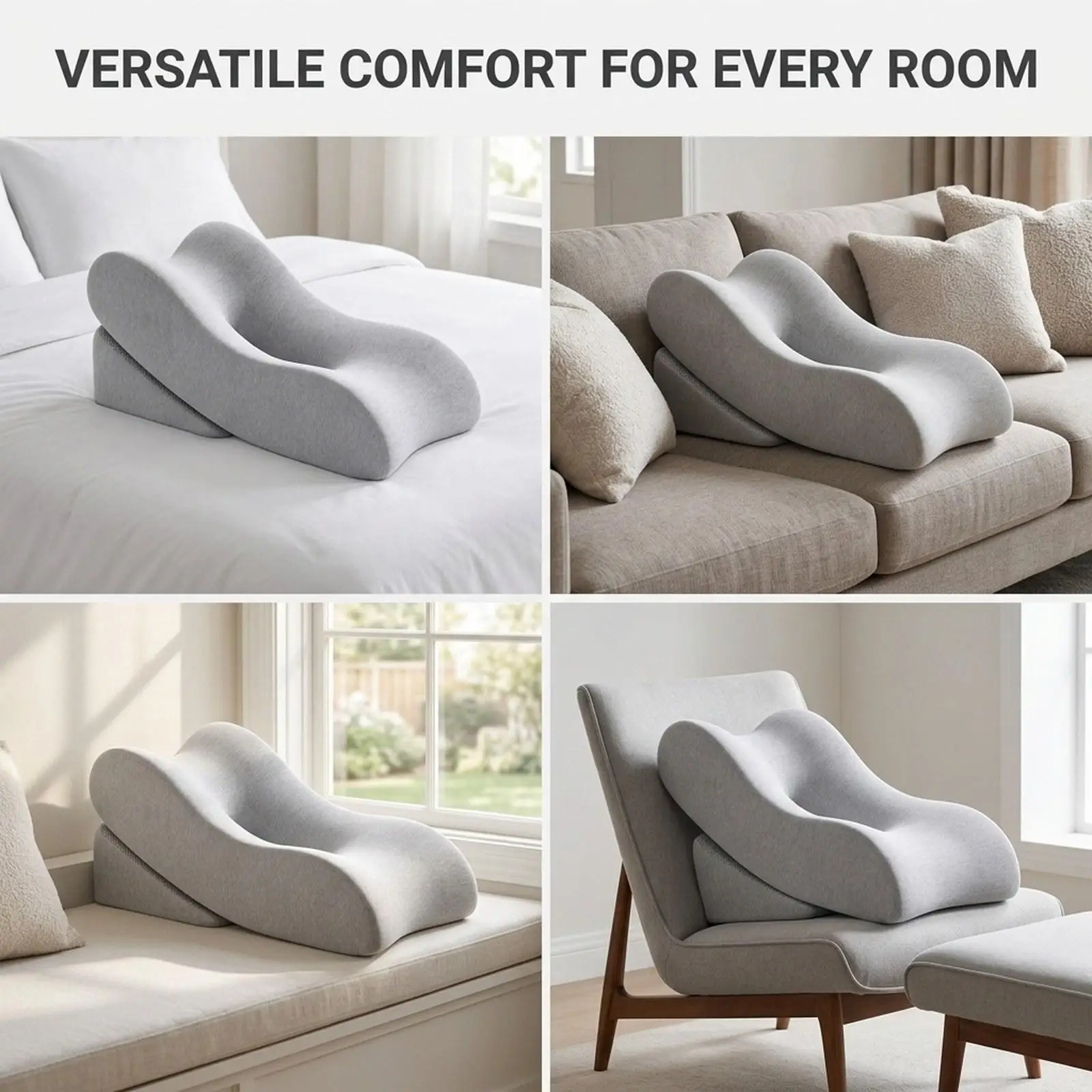 Coussin d'élévation des jambes et des chevilles multifonctionnel avec housse respirante et lavable, coussin d'entrejambe pour les gonflements et la lecture