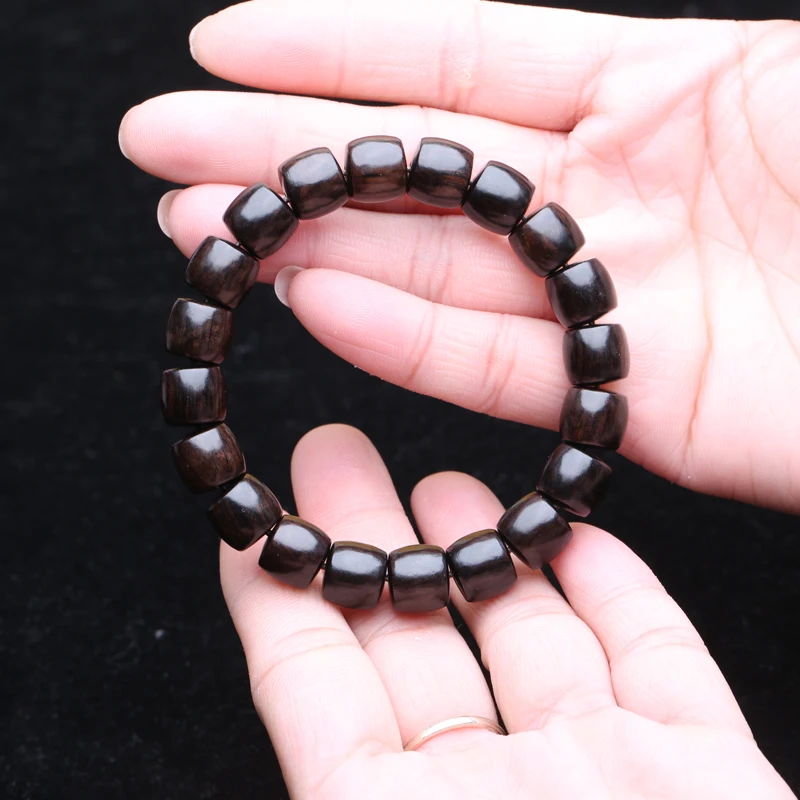 Natural Ebony Hand String Men's And Women'S Models Single Loop Decompression Beaded Around Finger Ebony Bracele