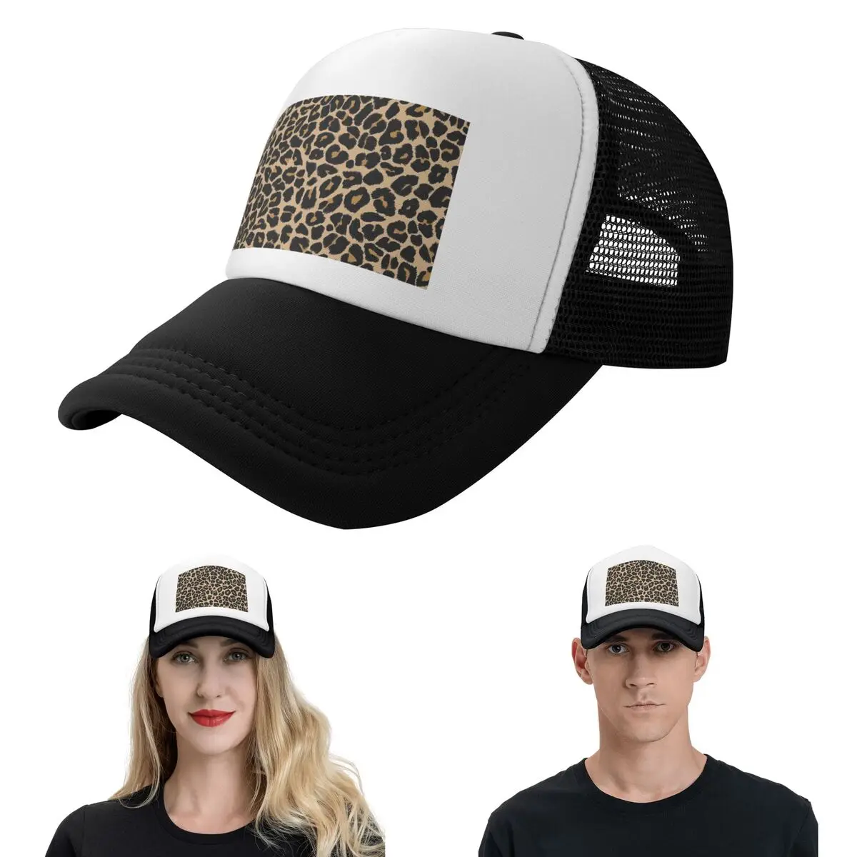 Leopard Print Traditional Colours Cap Fashion Mesh Baseball Caps Adjustable Hat Hip Hop Summer Unisex Baseball Hats