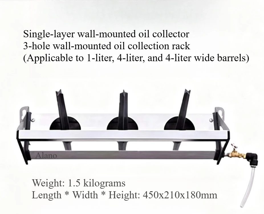 Stainless Steel Oil Recycling Rack Residual Waste Fluid Collector Stand for Auto Repair Vehicle Maintenance Workshop