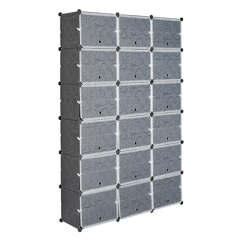 12-Tier Portable 72 Pair Shoe Rack Organizer 36 Grids Tower Shelf Storage Cabinet Stand Expandable for Heels Boots Slippers