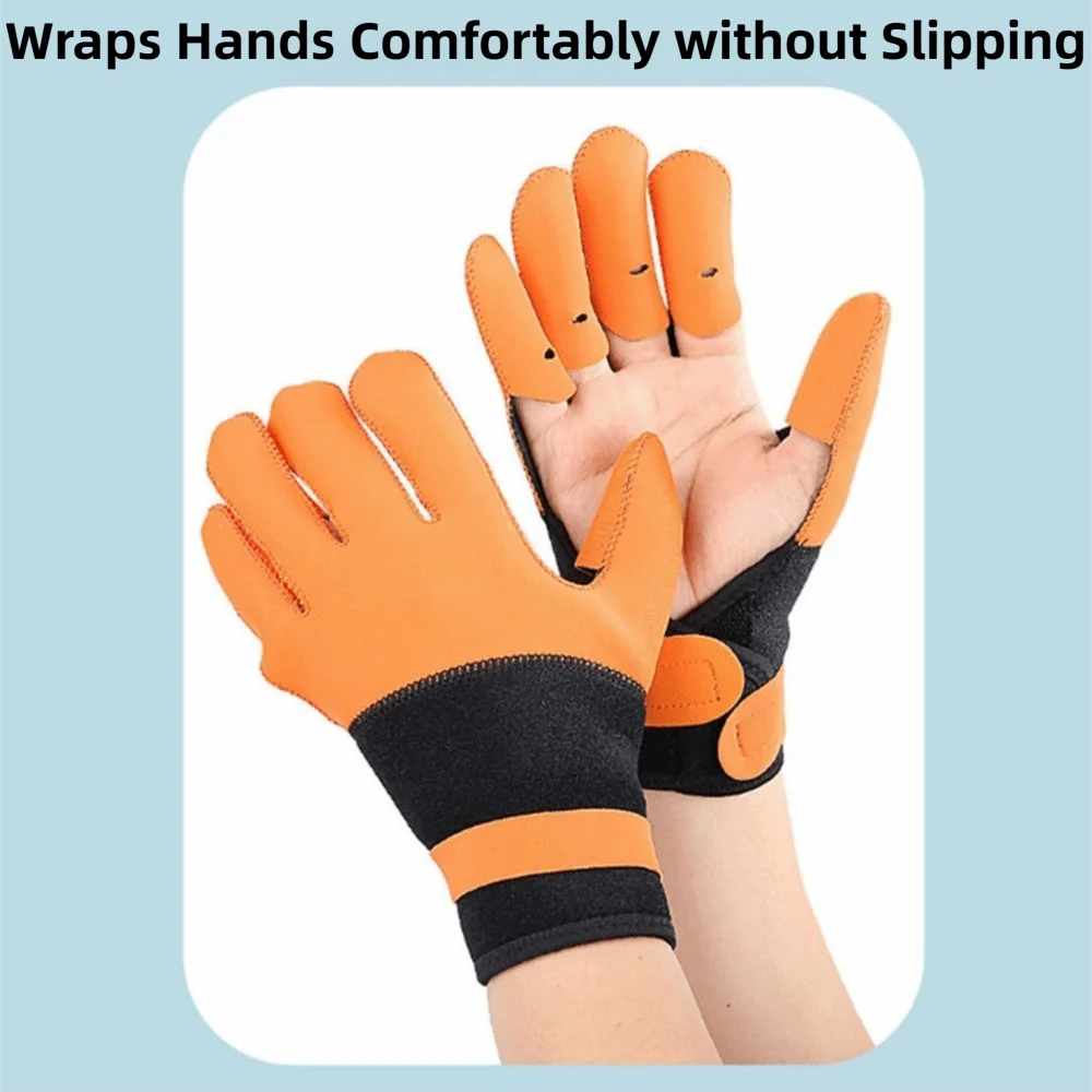 Finger Splint Hand Training Gloves Hand Brace Anti-Slip Protective Gloves High Elasticity Portable Five Finger Trainer