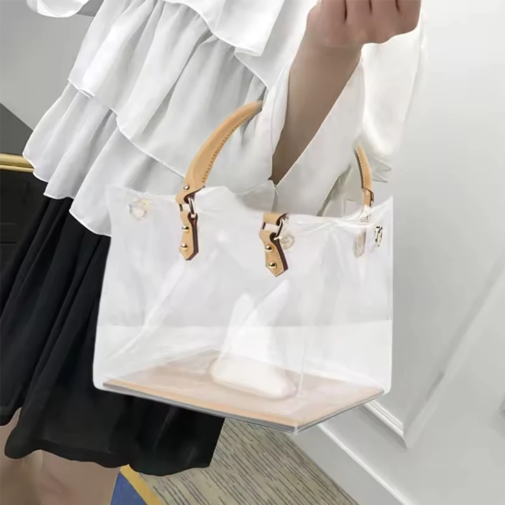 2pcs Leather Purse Handles Replacement Tote Bag Strap for Women DIY Handbag Shoulder Straps Bag Belt Handmade Accessories 40cm