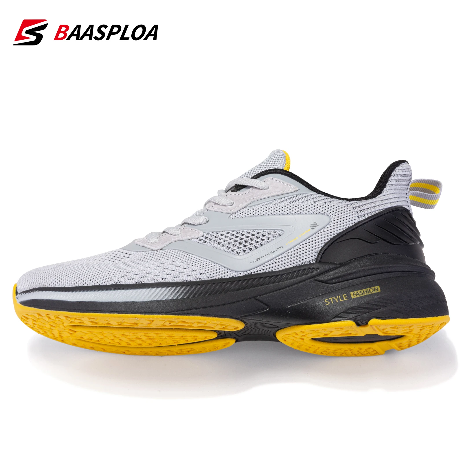 Baasploa 2023 Spring New Sneaker Fashion Comfortable Running Shoes Breathable Tenis Sneaker Light Shock Absorption Casual Shoes