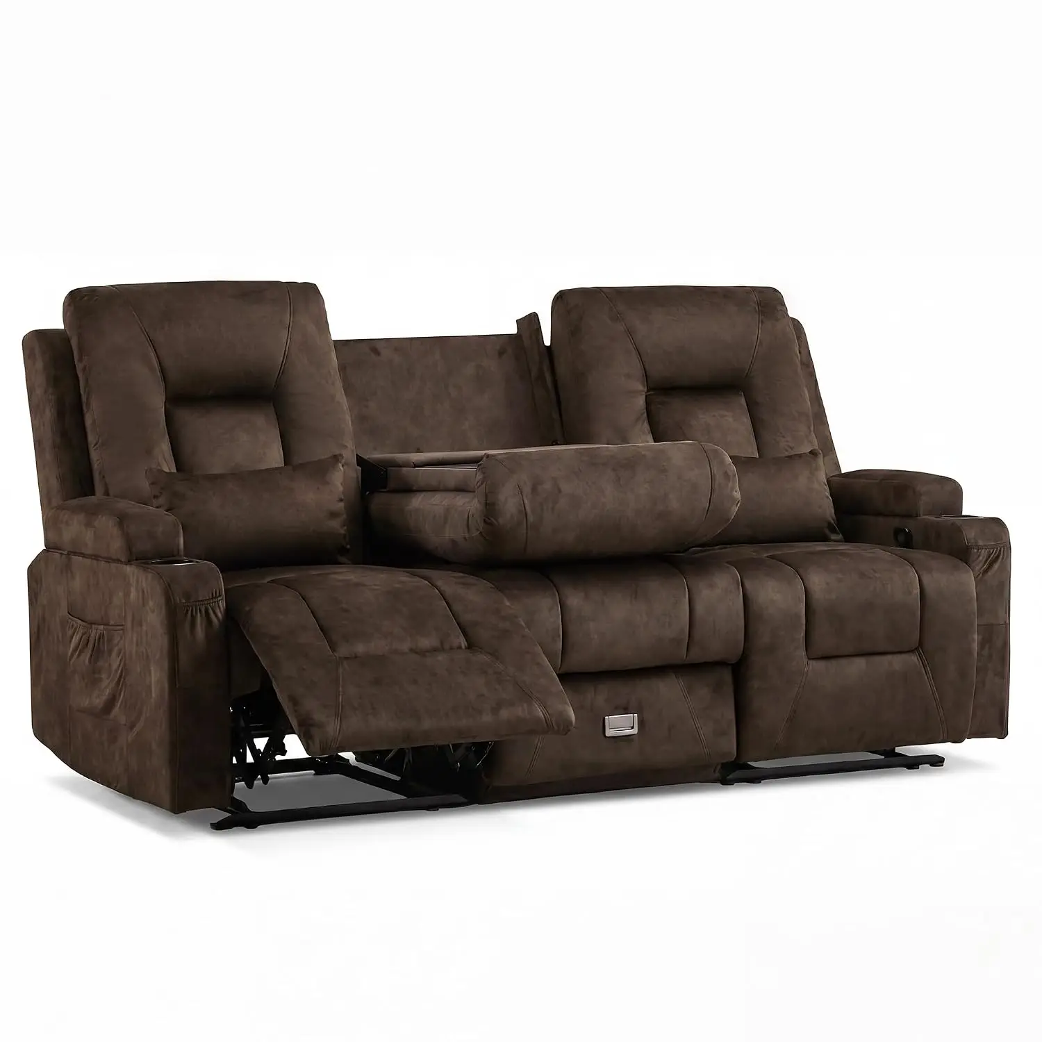 Manual Reclining Loveseat with Middle Seat, Customized