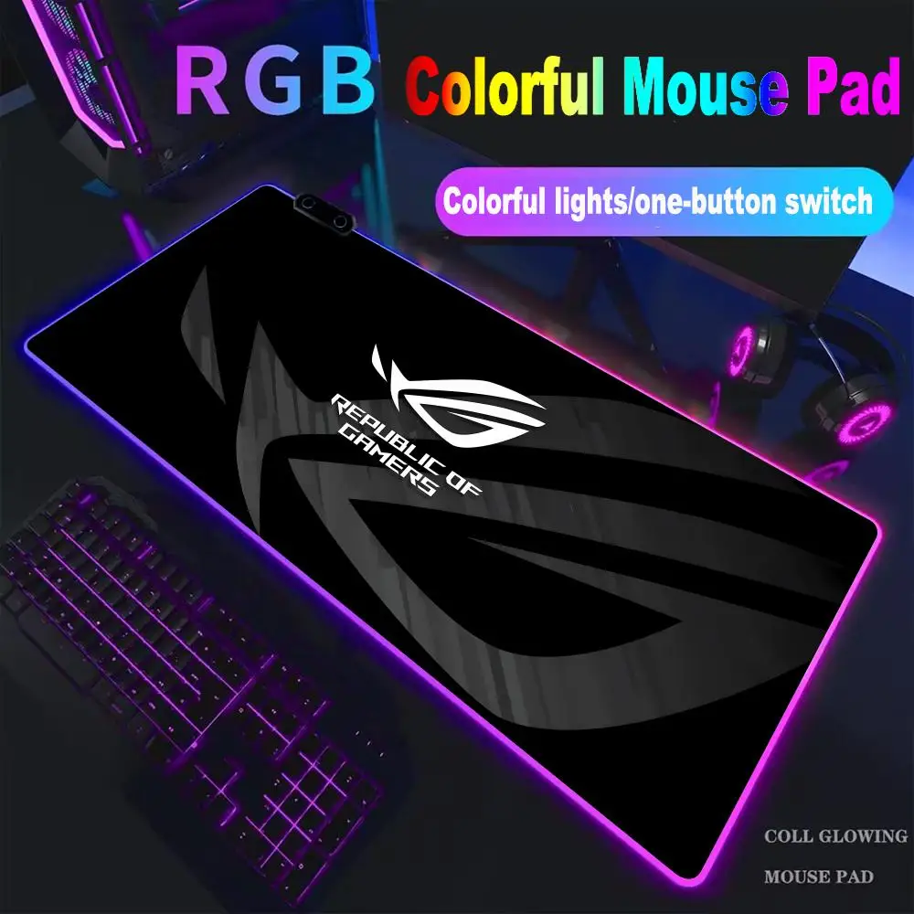

Rog Mouse Pad High-end E-sports Mouse Pad RGB Mouse Pad LED Pc Large Student Writing Pad Gamer Luminous Desk Mat XAXC