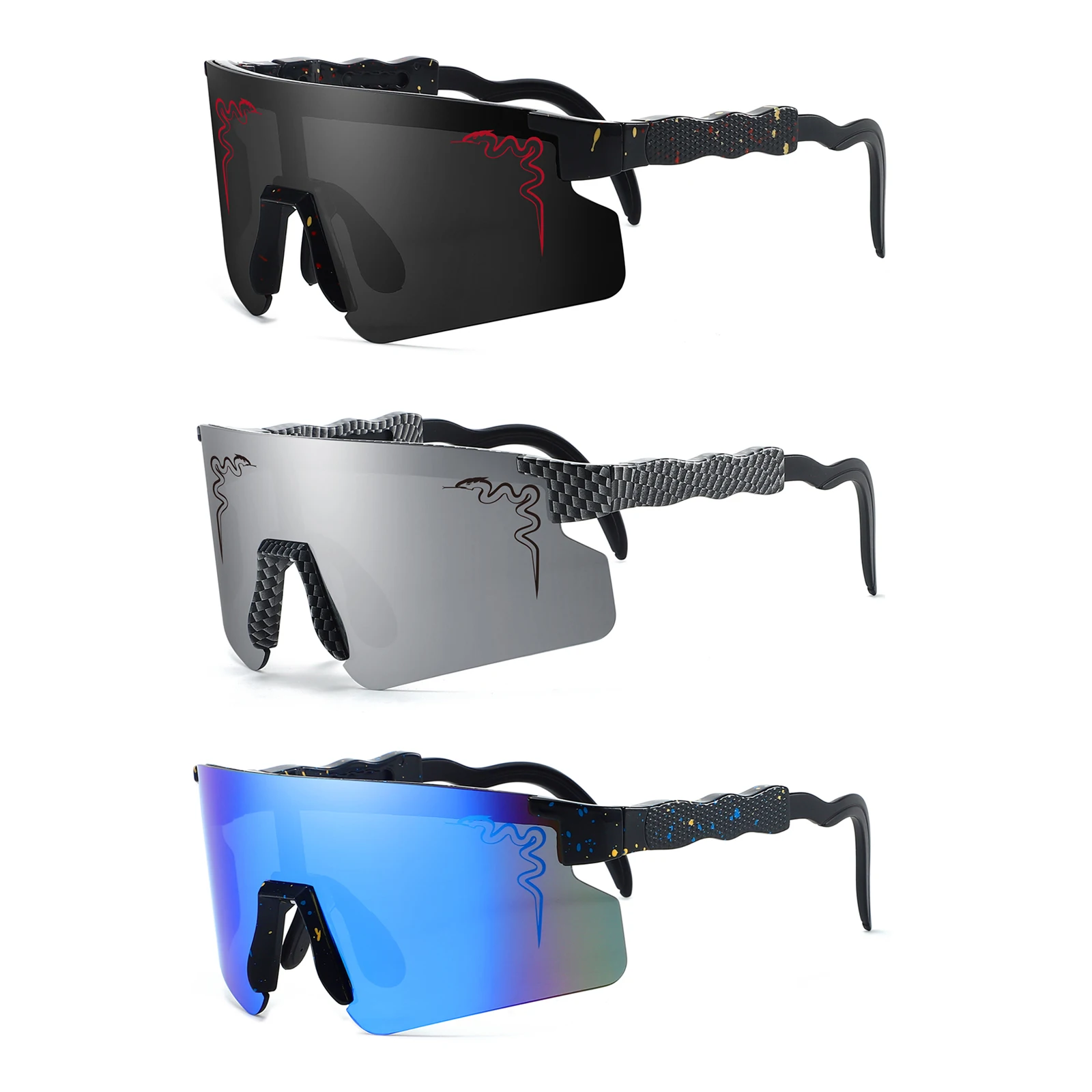 3 Pairs Brand New Sunglasses Men Women Sun Glasses Fishing Eyewear UV400 Cycling Hiking Baseball Softball Outdoor Sport Goggles