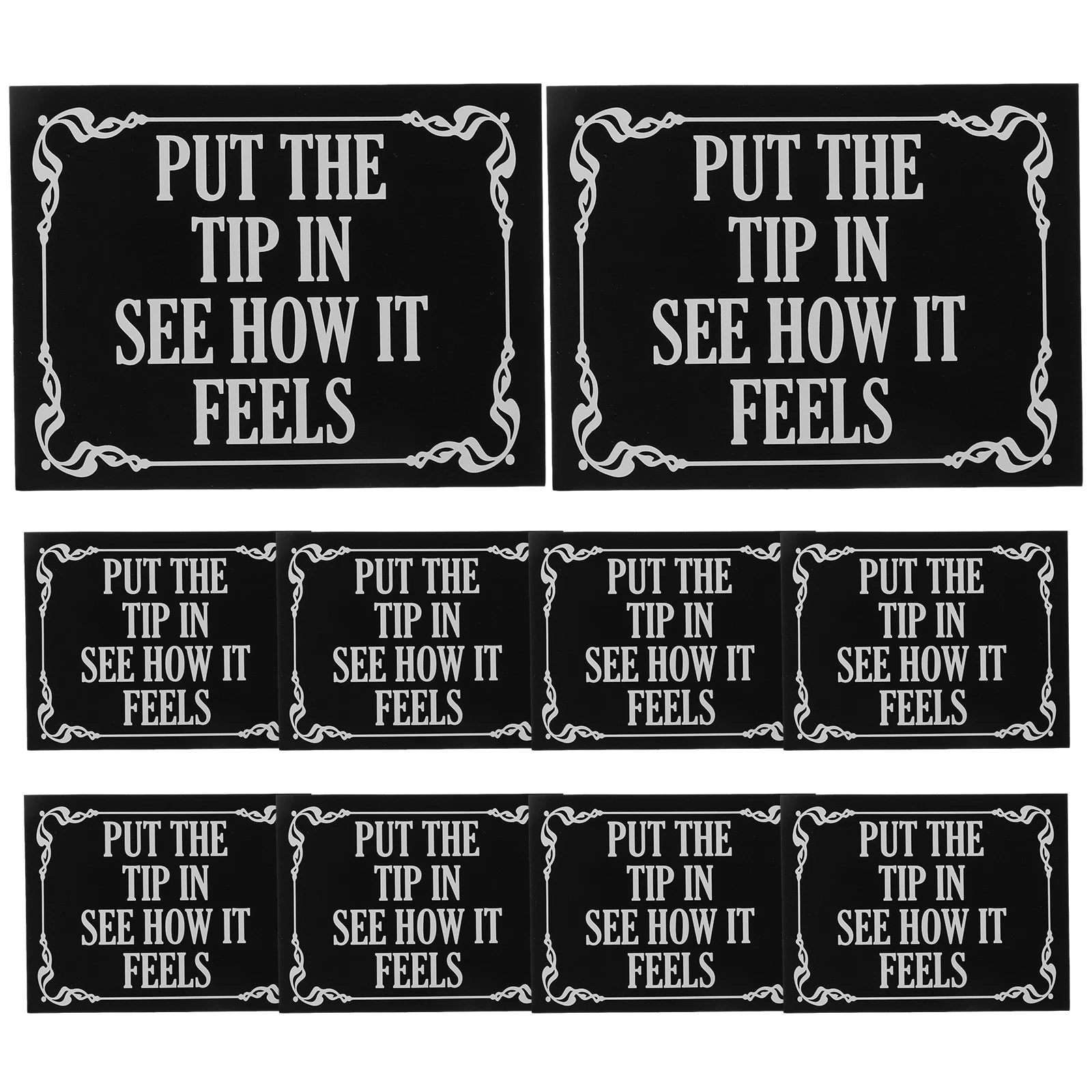 

10pcs Tip Stickers Waterproof Vinyl For Coffee Shops Bars Restaurants Spill Proof Tipping Decal Waiter Waitress