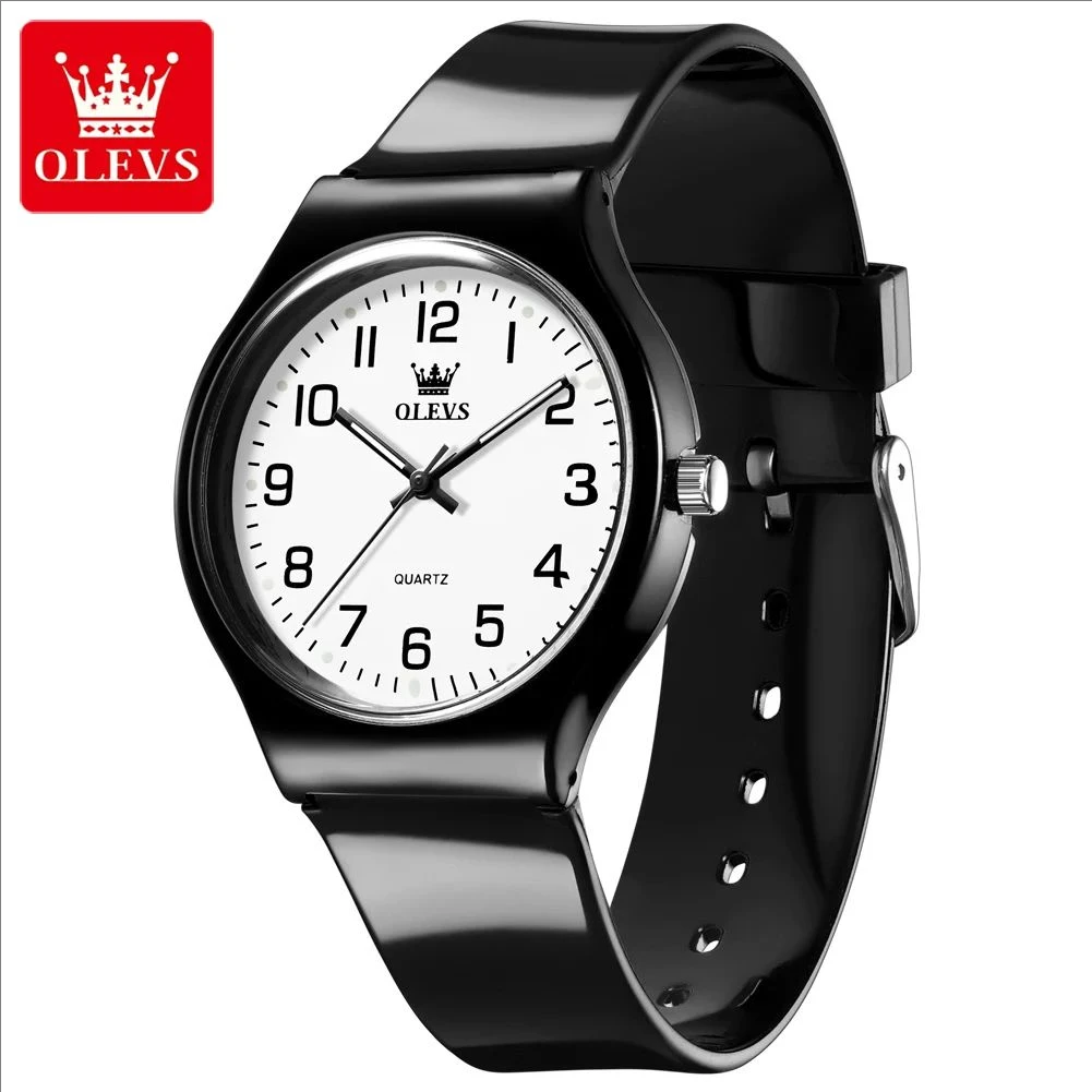 OLEVS New Quartz Watches Silicone Strap Simplicity Digital Dial Original Waterproof Watches Special for Students Men Women 5648