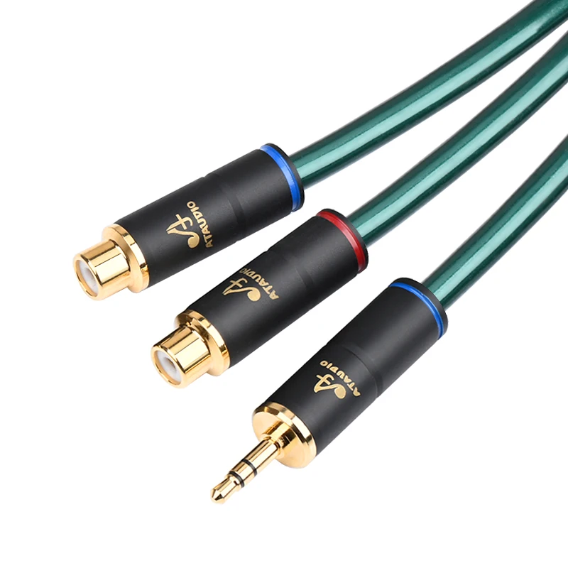 ATAUDIO HIFI Câble audio stéréo 3,5 mm vers 2RCA 3