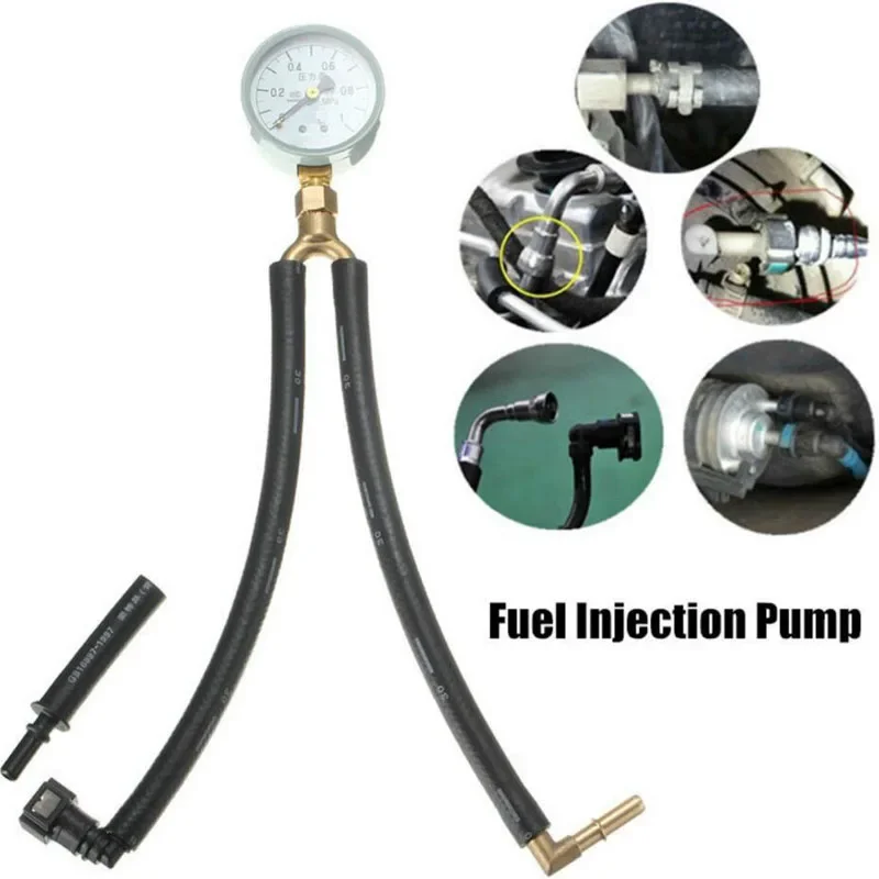 Automotive Gasoline Pressure Gauge Quick Connect Oil Pressure Gauge Fuel Pressure Gauge Detection Tool