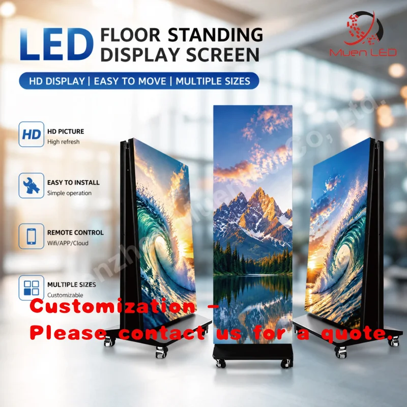 custom.Portable P2.5 Digital LED Display Screen，Suitable indoor use/Outdoor Retail Advertising、Interactive Displ