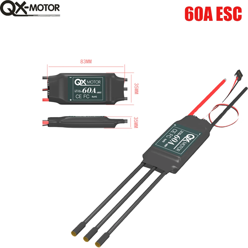 QX-Motor QF2822 64MM EDF12 Blades Ducted Fan With 2200KV 2400KV 3500KV 3800KV 4300KV Brushless Motor 60A 80A ESC