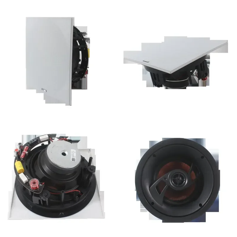 for  High Performance Frameless Ceiling Speaker 8 Inch  120W 8  Variable Angle Titanium Tweeter Square Grill