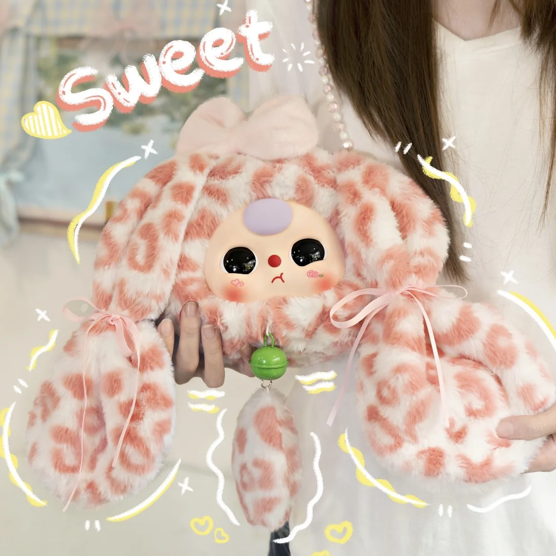 ベビー スリー キュート ラッキー バニー ジッパーバッグ シリーズ ぬいぐるみ ブラインドボックス キュート コインパース トレンド おもちゃ 衣類アクセサリー ミステリーボックス ギフト