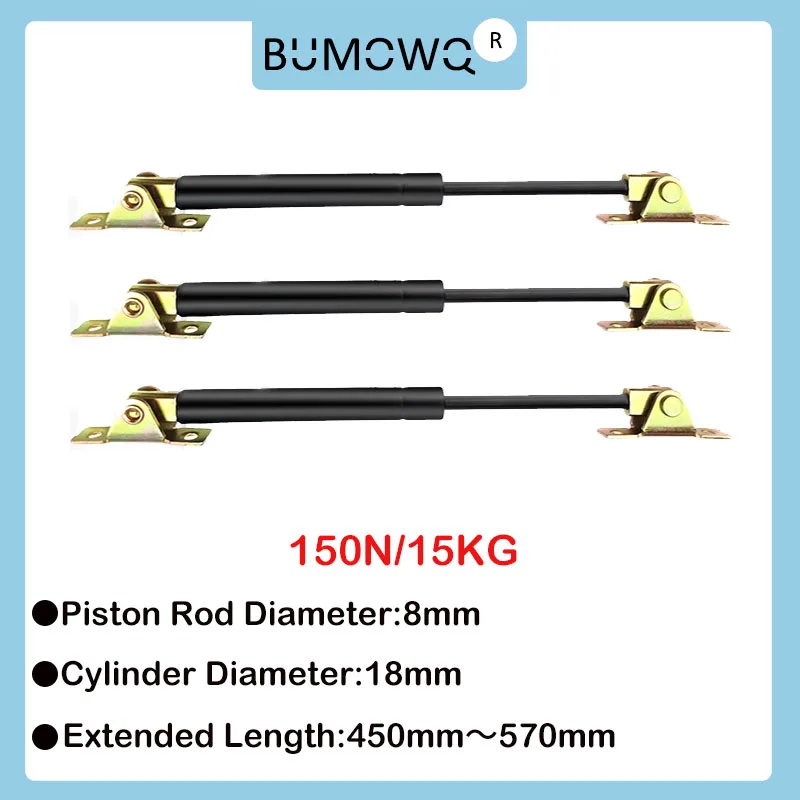 

1PC 450mm-570mm 15kg/150N Universal Strut Bars Furniture Strut Bar Gas Shock Absorber Hydraulic Lift Kitchen Cabinet Hinge