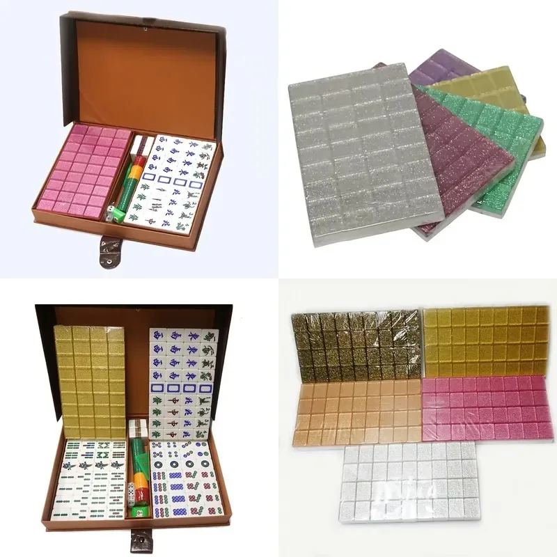Wholesale Crystal Acrylic Mini Travel Mahjong Cards Portable Leisure Table Game Entertainment