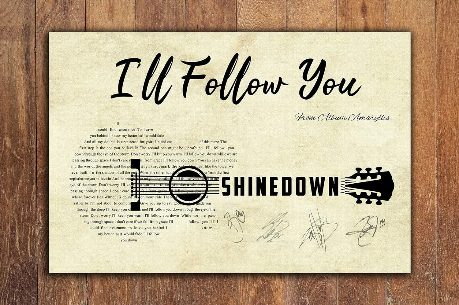 Novelty Metal Tin Sign ;, Shinedown I;ll Follow You Gifts Music Art Poster Home Wall Decor Birthday Gift Garden Yard Signs Vinta