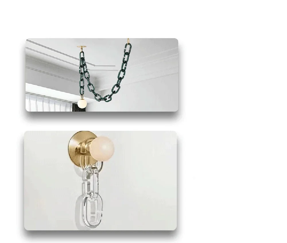 Glass Chain Series Mirror Light Chandelier