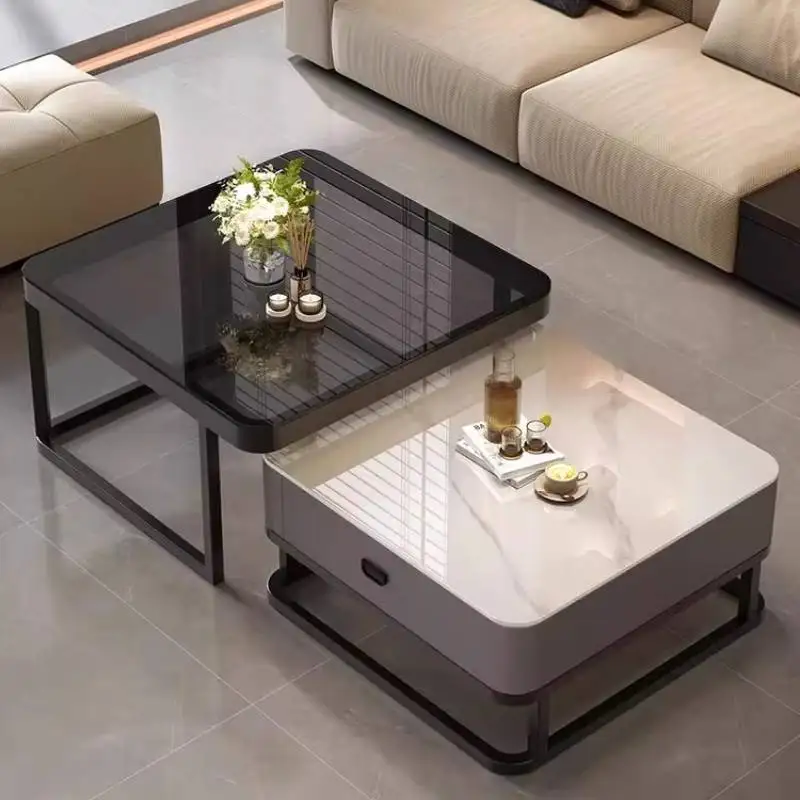 

Glass Classy Coffee Tables Multifunctional Brown Japanese Black Coffee Tables Designer Modern Couchtisch Living Room Furniture