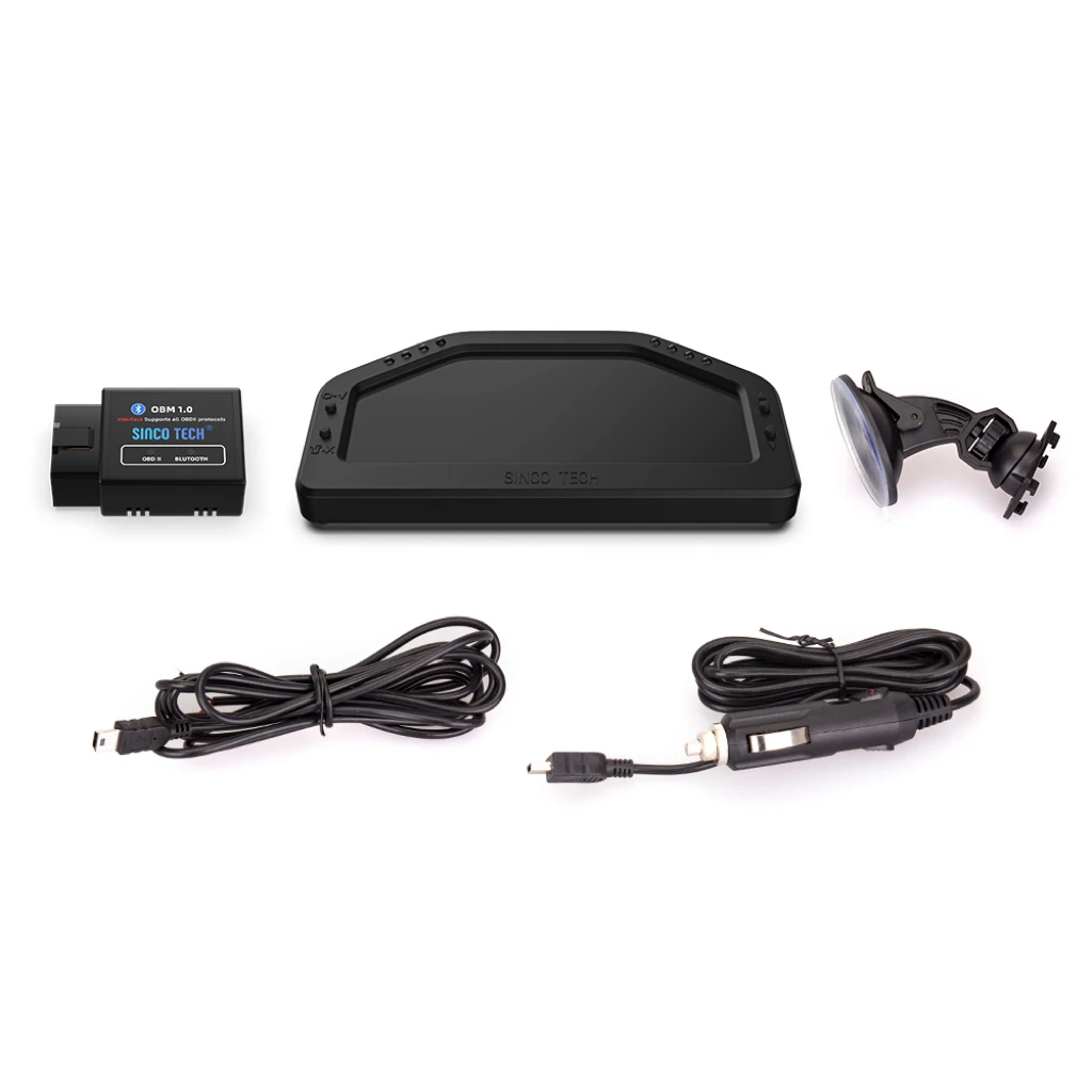 

Автомобильный гоночный дисплей приборной панели с 7 цветами, OBDII, Bluetooth, многоцветный экран, индикаторы DO921