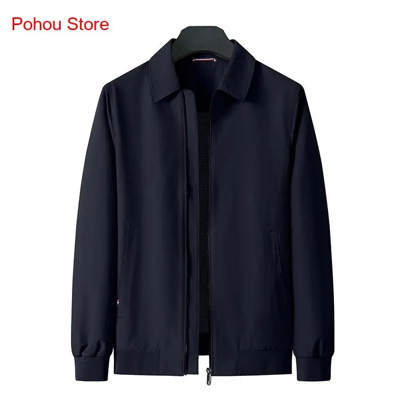 2026 autumn high street fashionable simple loose casual long sleeved lapel retro wear-resistant windproof jacket