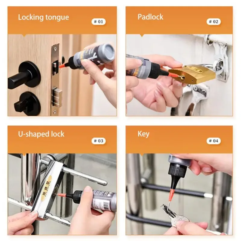 Powdered Graphite Lubricants Door Lock Lubricant Keyhole All Purpose Graphite Powder for Sliding Doors Stuck Locks Stiff
