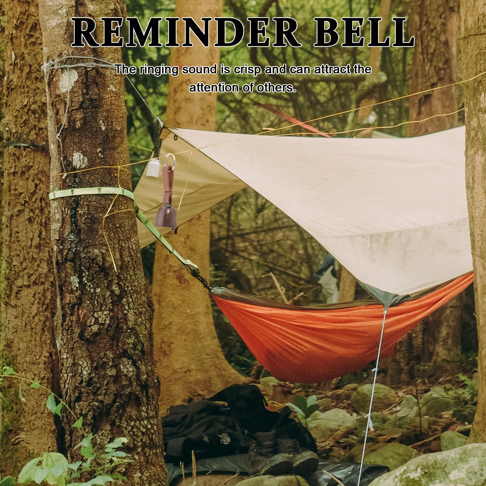 กระดิ่งหมีสำหรับกิจกรรมกลางแจ้ง เดินป่า ตั้งแคมป์ และใช้ในฟาร์ม กระดิ่งกันสัตว์หายแบบแข็งแรง สำหรับสัตว์เลี้ยง ปศุสัตว์ และติดตั้งกับกระเป๋าเป้