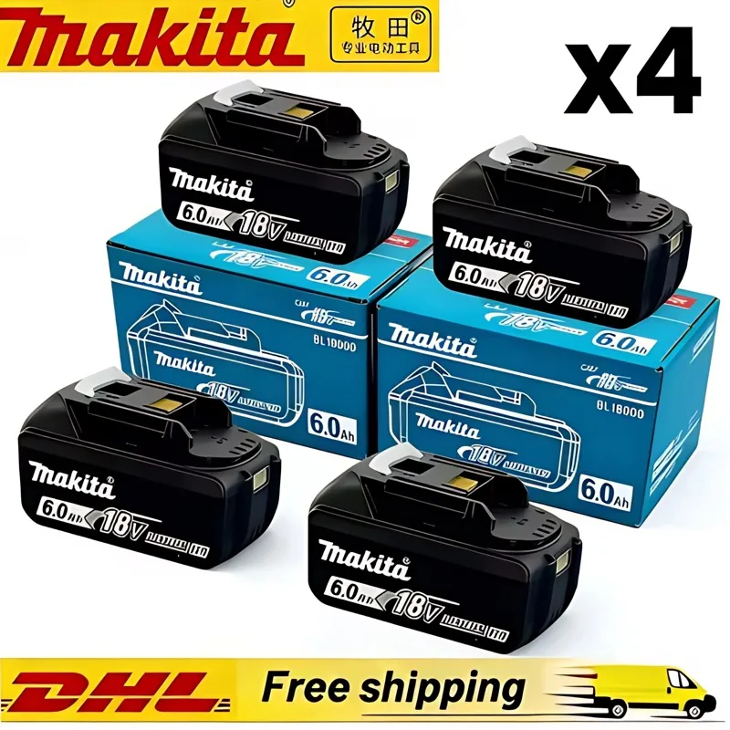 

New Makita ⭐️ 18V 6.0 Rechargeable Lithium-Ion Battery with LED Indicator, High Capacity for Makita Cordles Power Tool Battey